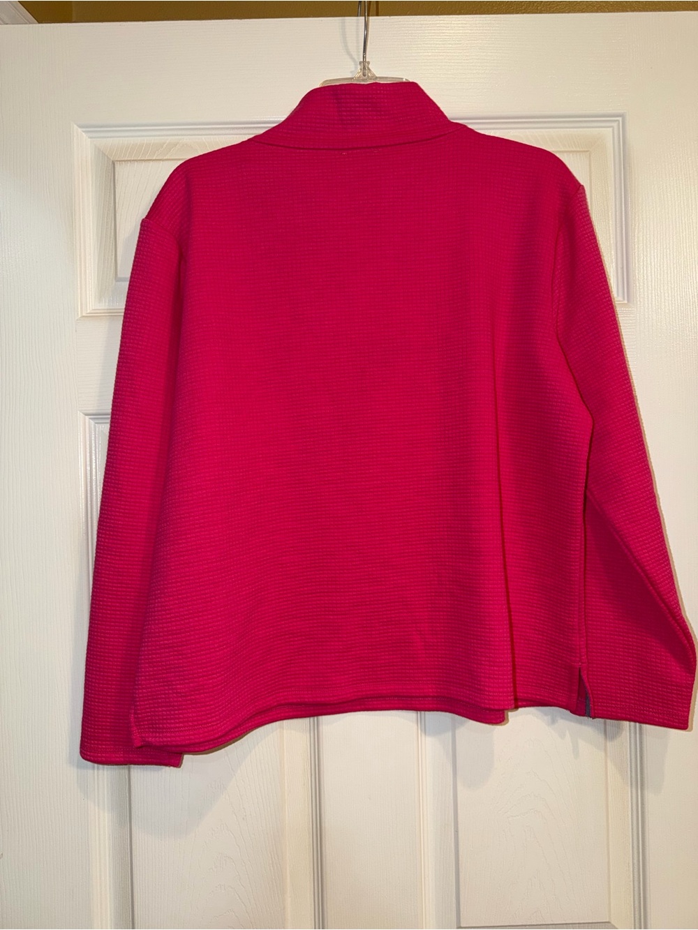 Talbots Hot Pink Textured Mock Neck Sweater. Size L. EUC - Picture 4 of 5